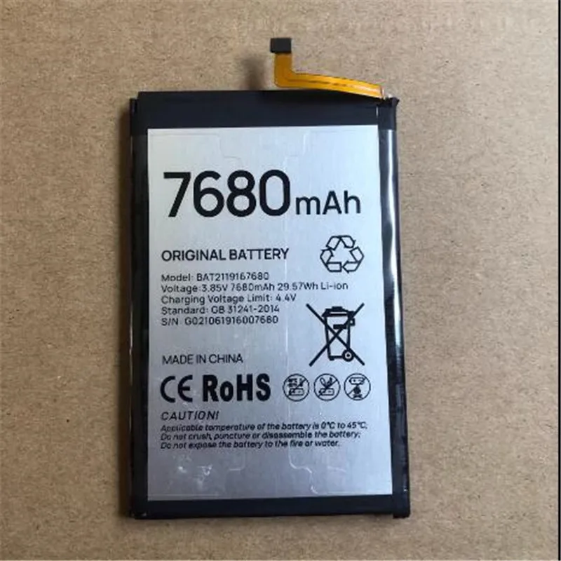 

In Stock new production date for DOOGEE BAT2119167680 battery 7680mAh Long standby time High capacity