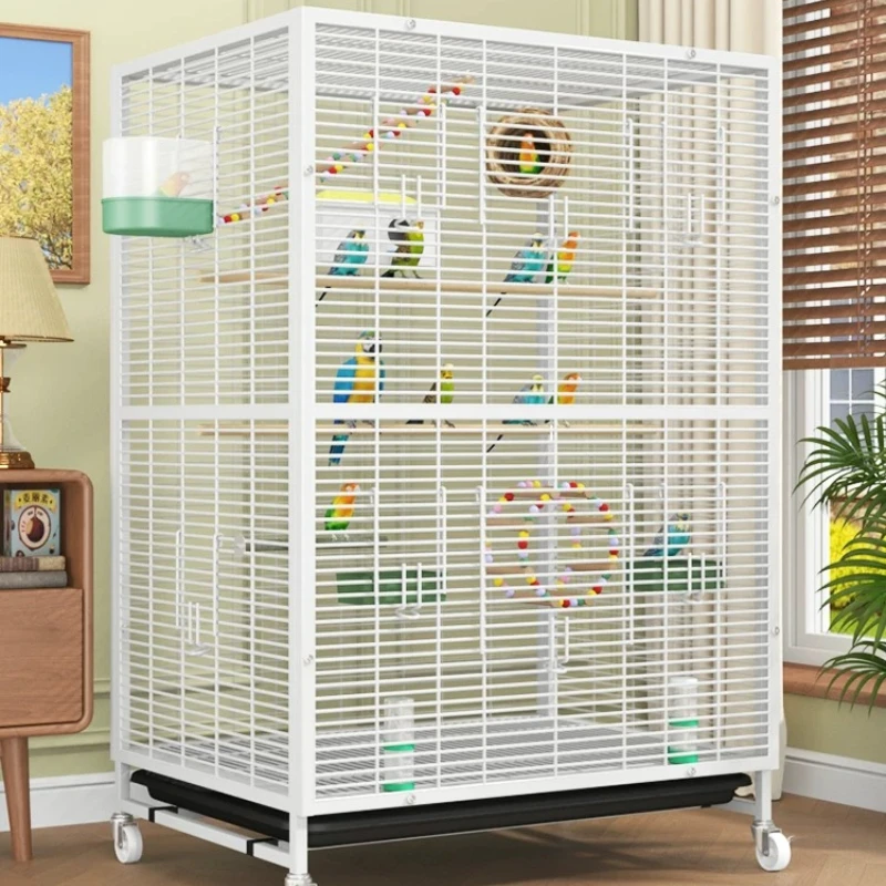 Aviary Indoor Bird Cages Accessories Quail Luxury With Wheels Bird Cages Feeder Goldfinch Birds Gaiola Calopsita Bird Supplies