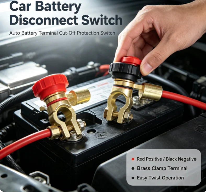 Car Battery Terminal Switch Quick Disconnect Isolator Truck Parts Auto Parts Battery Disconnect Red Black
