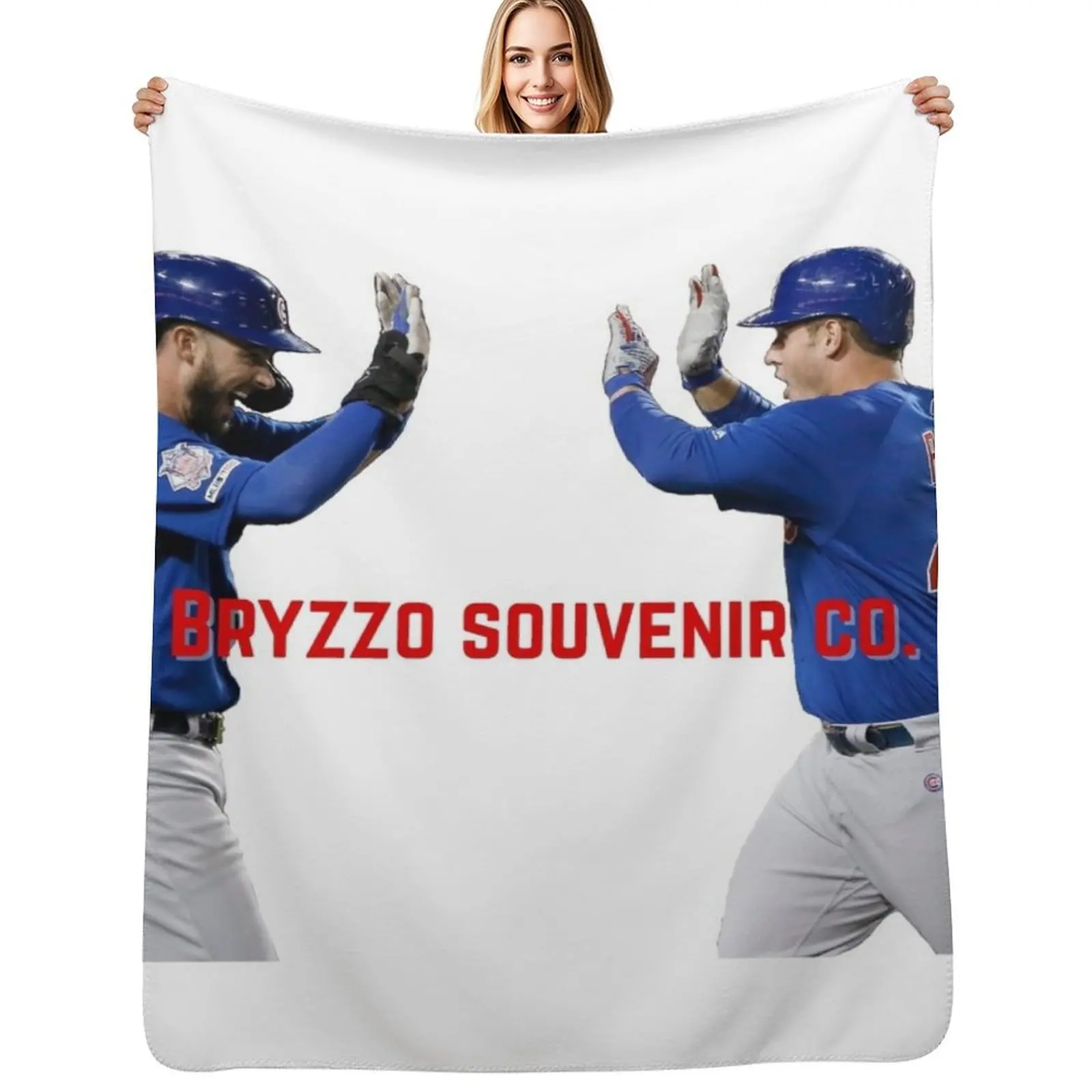 Bryzzo Bros High Five Throw Blanket Soft Sherpa Fleece Warm Blanket for Winter