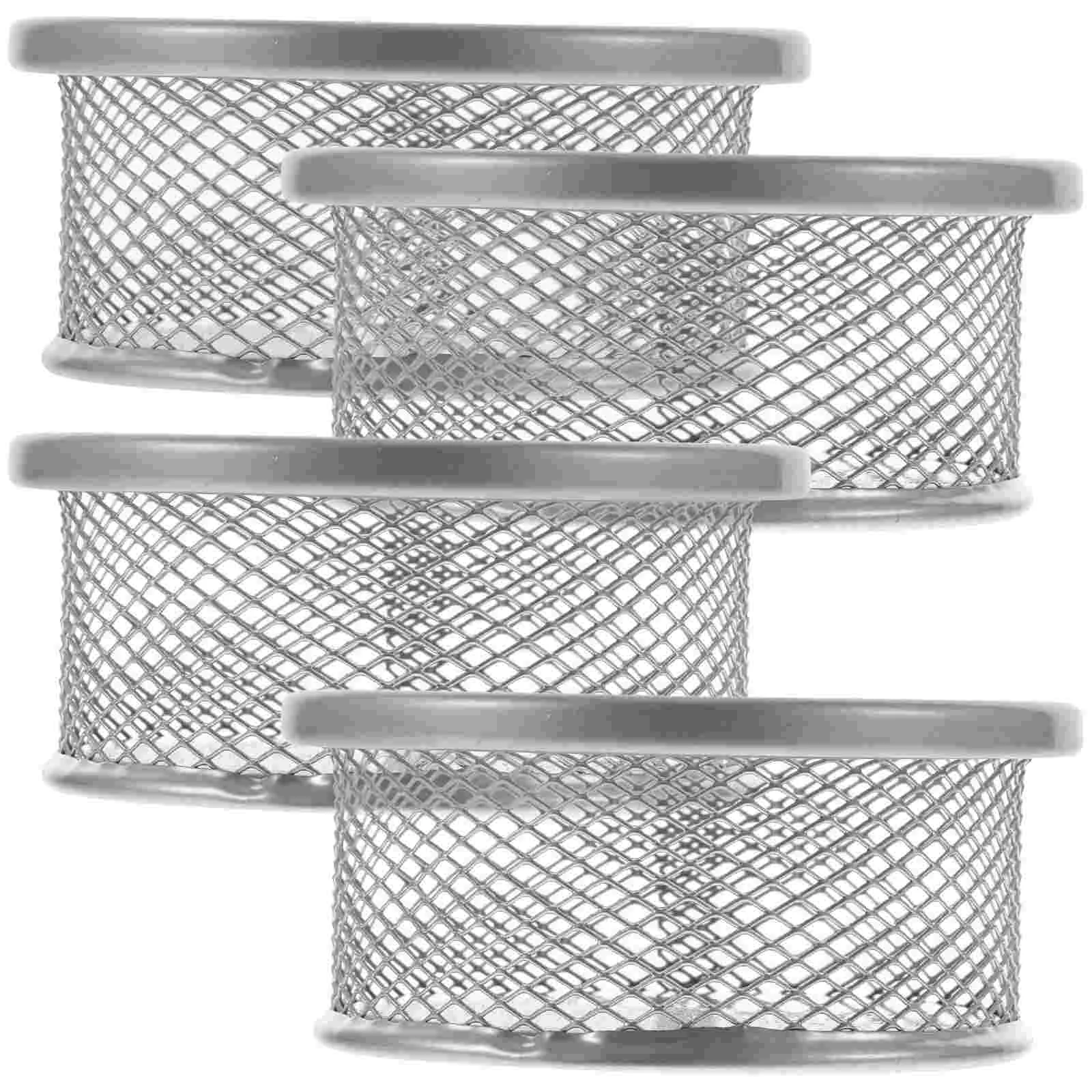 Paper Clip Barrel Mesh Binder Holder for Desk Office Stationery Multifunctional Storage Rack