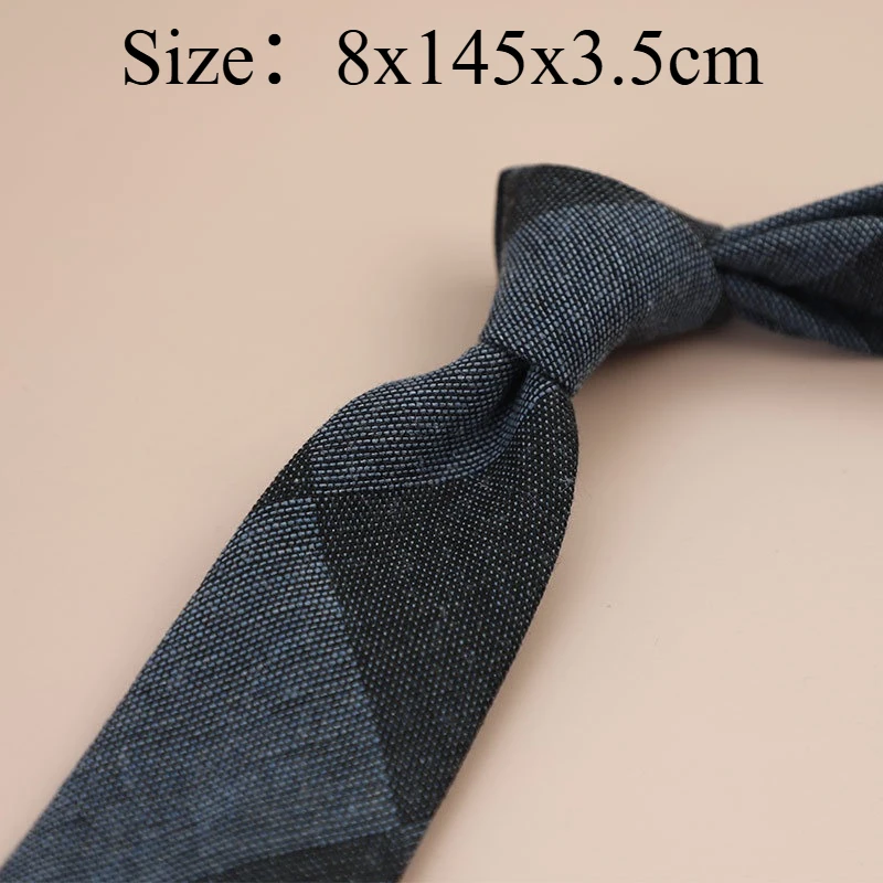 8CM Formal Suit Necktie Premium Plaid Wool‑Like Fabric Elegant Gentleman Suit Accessory For Office And Business Formal Occasions