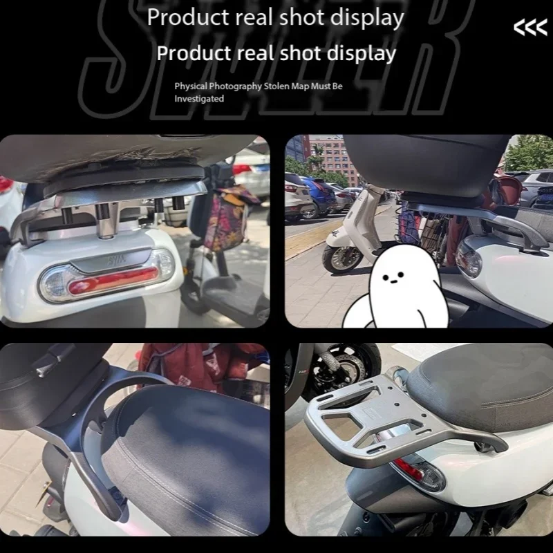 Motorcycle Luggage Rack  Rear Cargo Carrier Top Box Bracket Extended Plate Aluminum Alloy Thickened Rear Shelf for SYM CLBCU 125