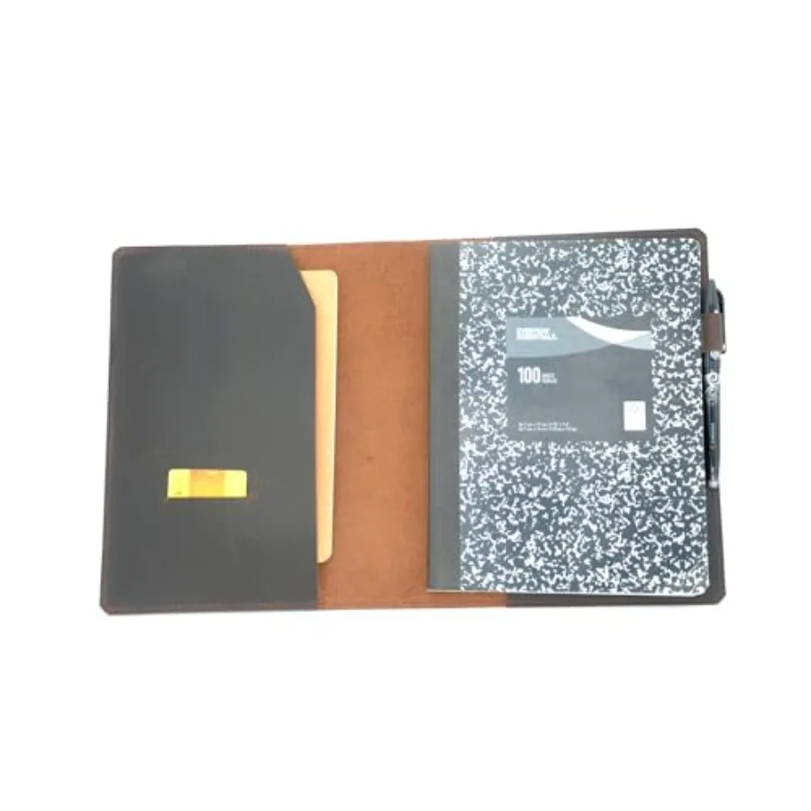 

Genuine Leather Journal Notebook Cover Composition Notebooks 9.75" x 7.5" Gift For Student Writing Diary for Writer