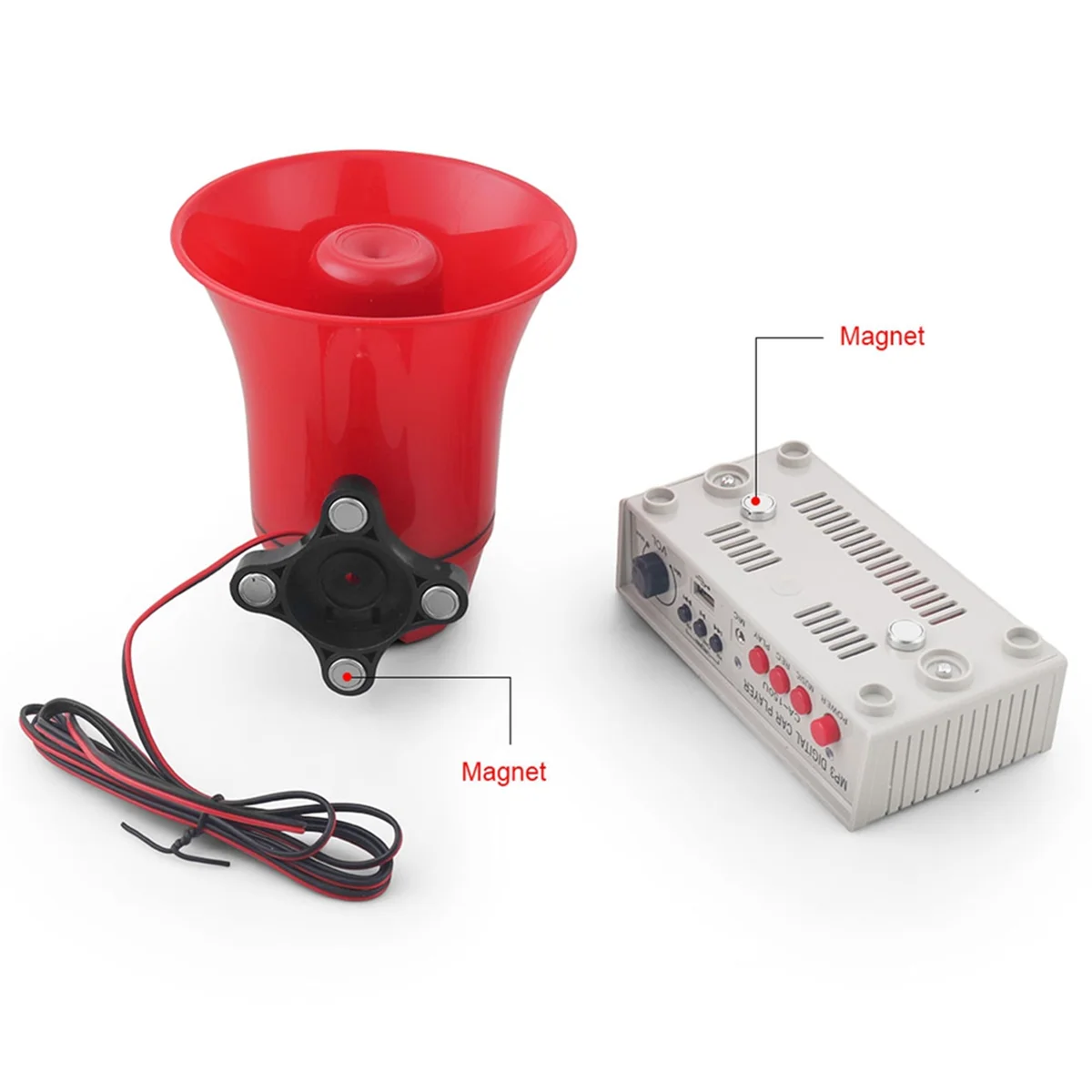 

New_Car Warning Alarm Police Siren Horn Speaker With Amplifiers