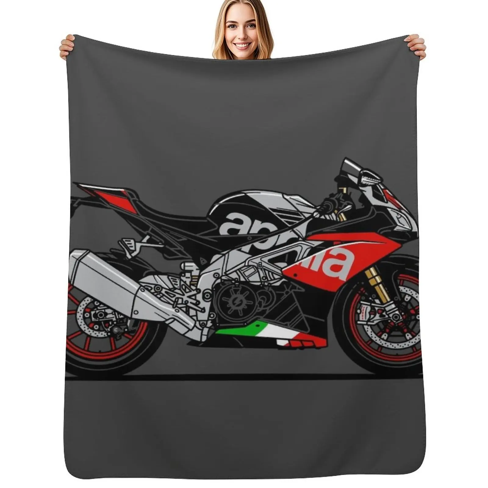RSV4 RF Super Sports Motorcycle Throw Blanket Modern Design Soft Blanket for Home Decor