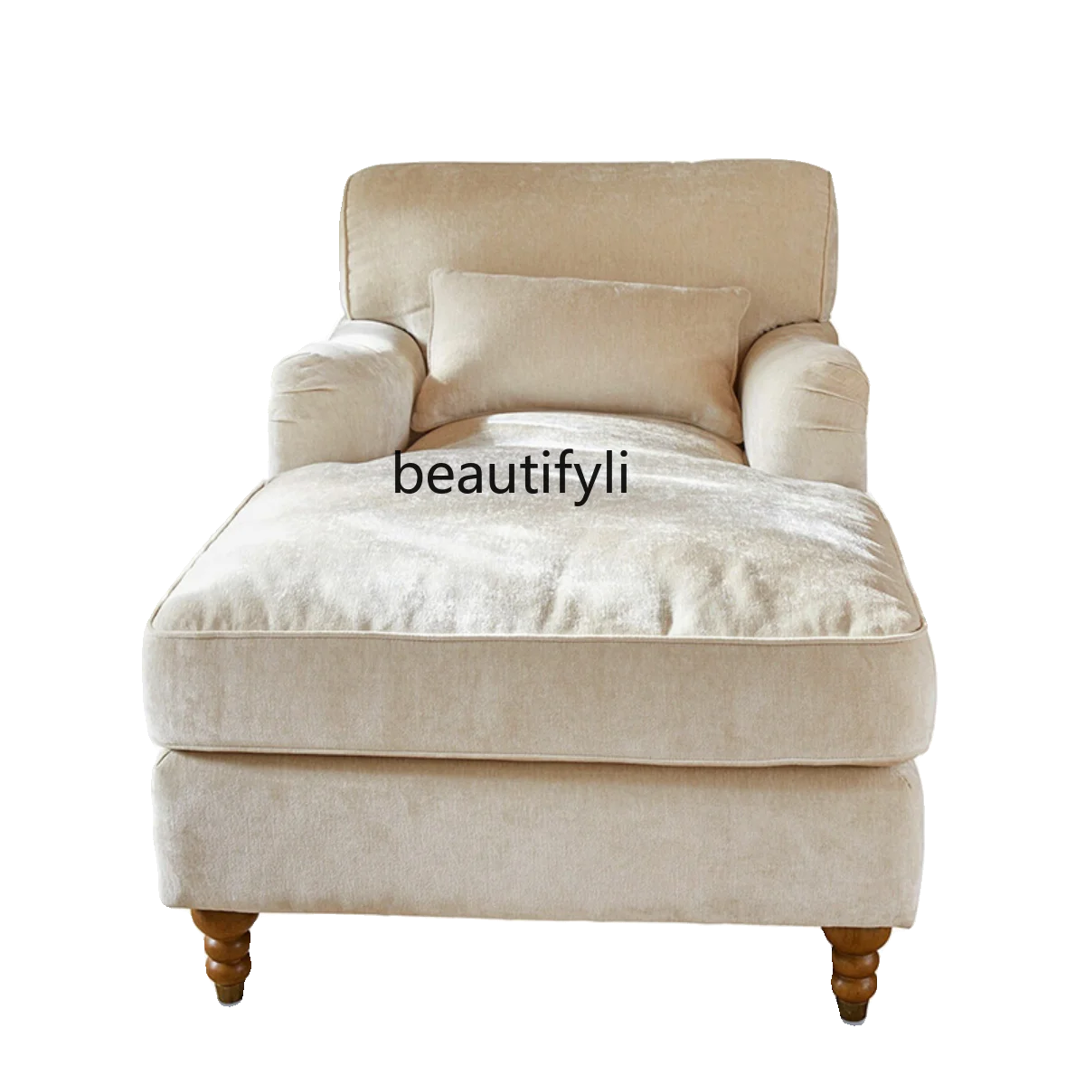 

French fabric princess sofa balcony beauty couch home leisure single recliner American small sofa