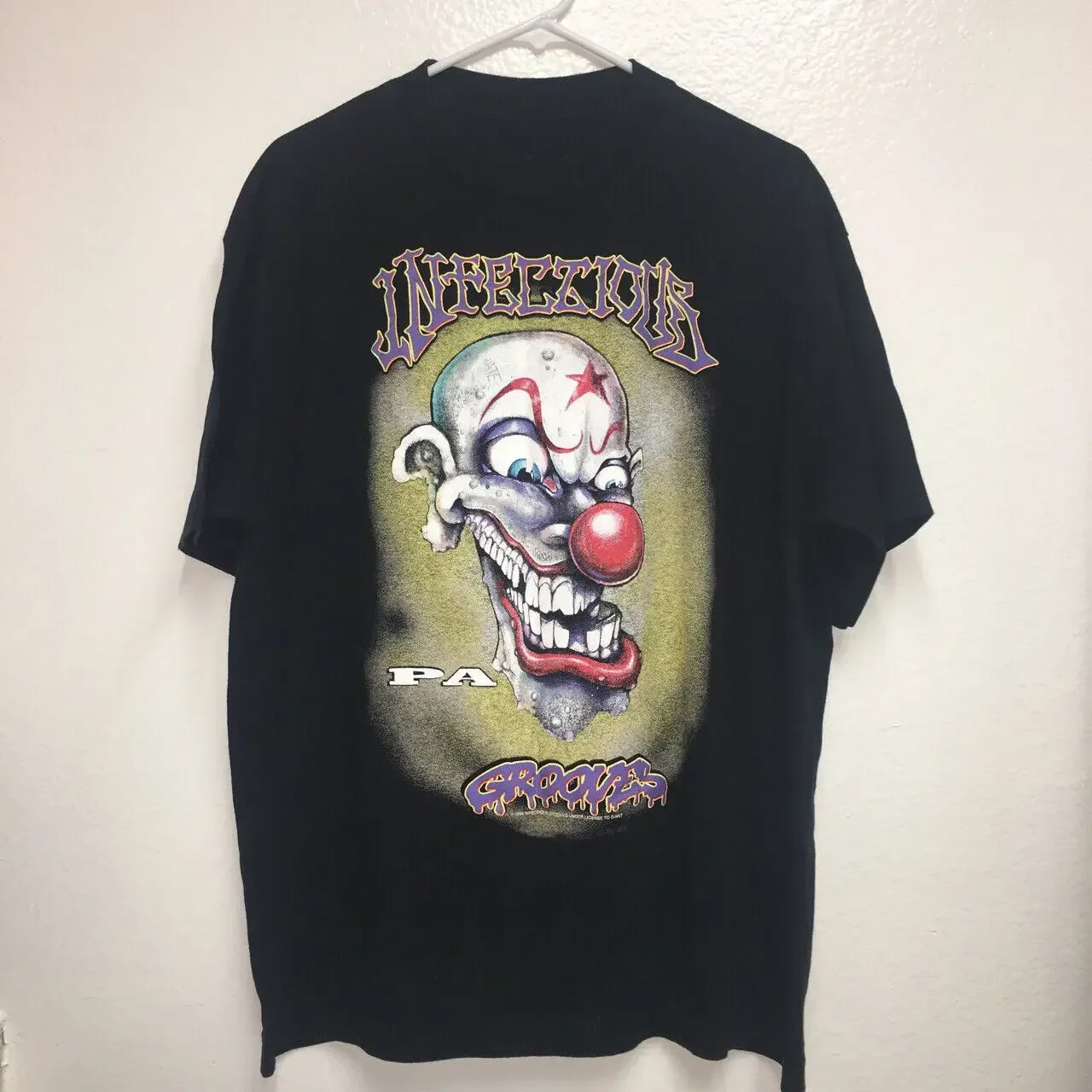 Vintage 1994 Infectious Grooves Cotton Black S 234XL T Shirt K483 long or short sleeves