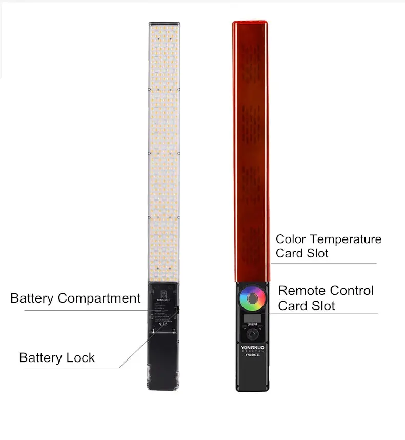 Yongnuo YN360III YN360 Iii Handheld 3200K-5600K Rgb Kleurrijke Ijs Stok Led Video Light Touch Aanpassen Gecontroleerde door Telefoon App