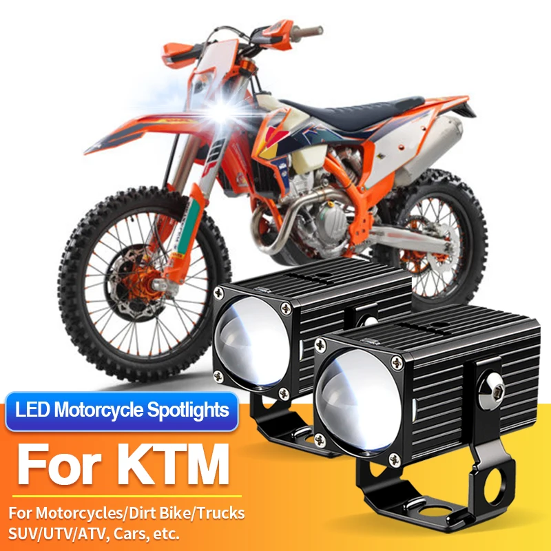 1/2PCS Universal Motorcycles Headlight LED Fog Light White Spotlights for KTM 85 SX 17/14/125 SX/125 XC/150 XC-W TPI/150 EXC