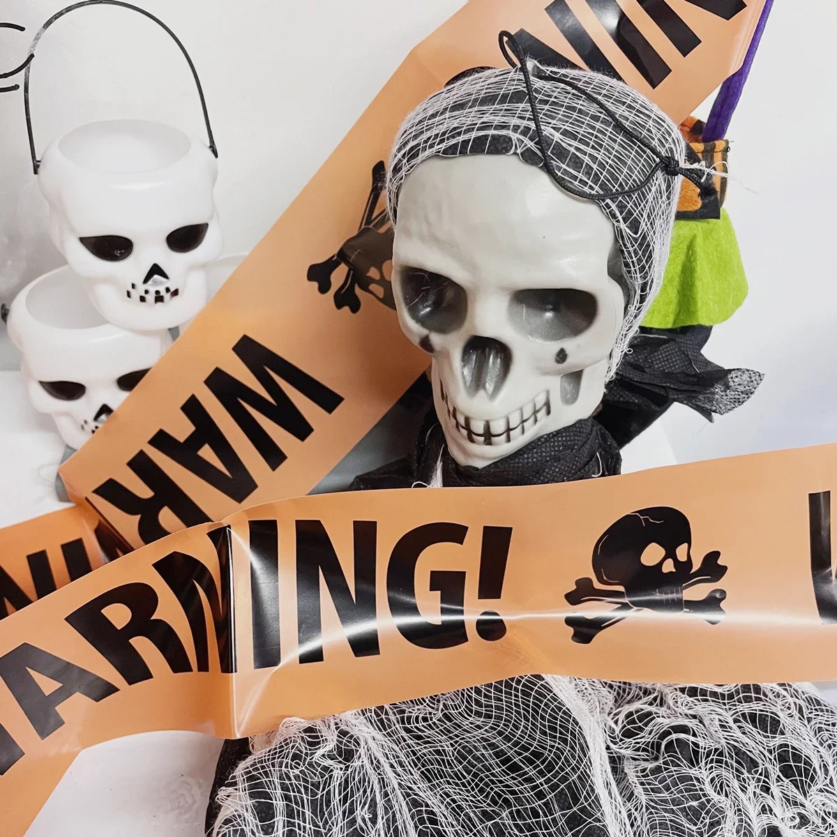 6Mx8CM Halloween Warning Tape Signs Halloween Props Danger Warning Line New Isolation Belt Sign Party Outdoor Garden Decor