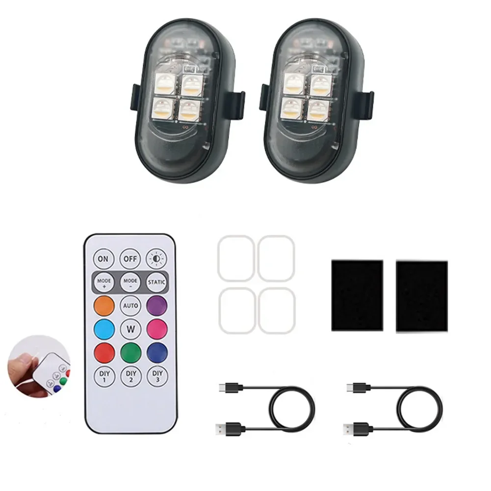 8-Color Flash Lamp Car Motorcycle Lights ABS Material High Visibility Vehicle Lights LED Signal Lamp 3W Wattage