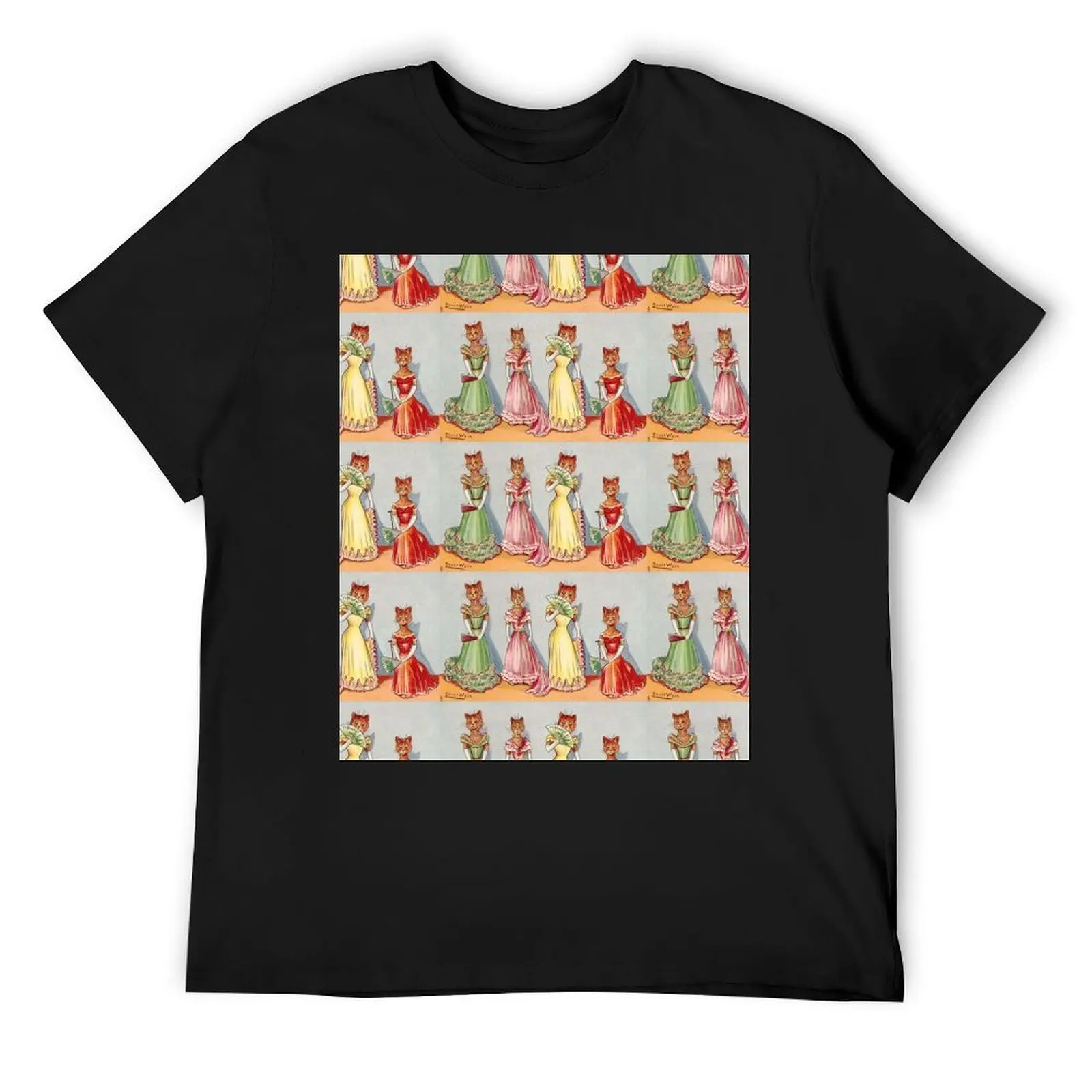 Wallflower Cats by Louis Wain T-Shirt oversized t shirt oversizeds kawaii clothes for a boy mens t shirts