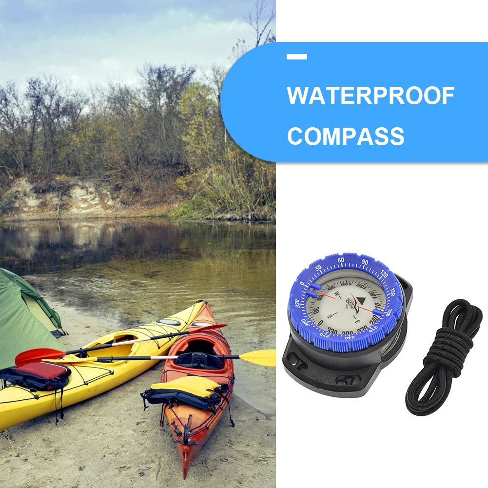Reloj subacuático de buceo ajustable luminoso impermeable con brújula para acampar al aire libre
