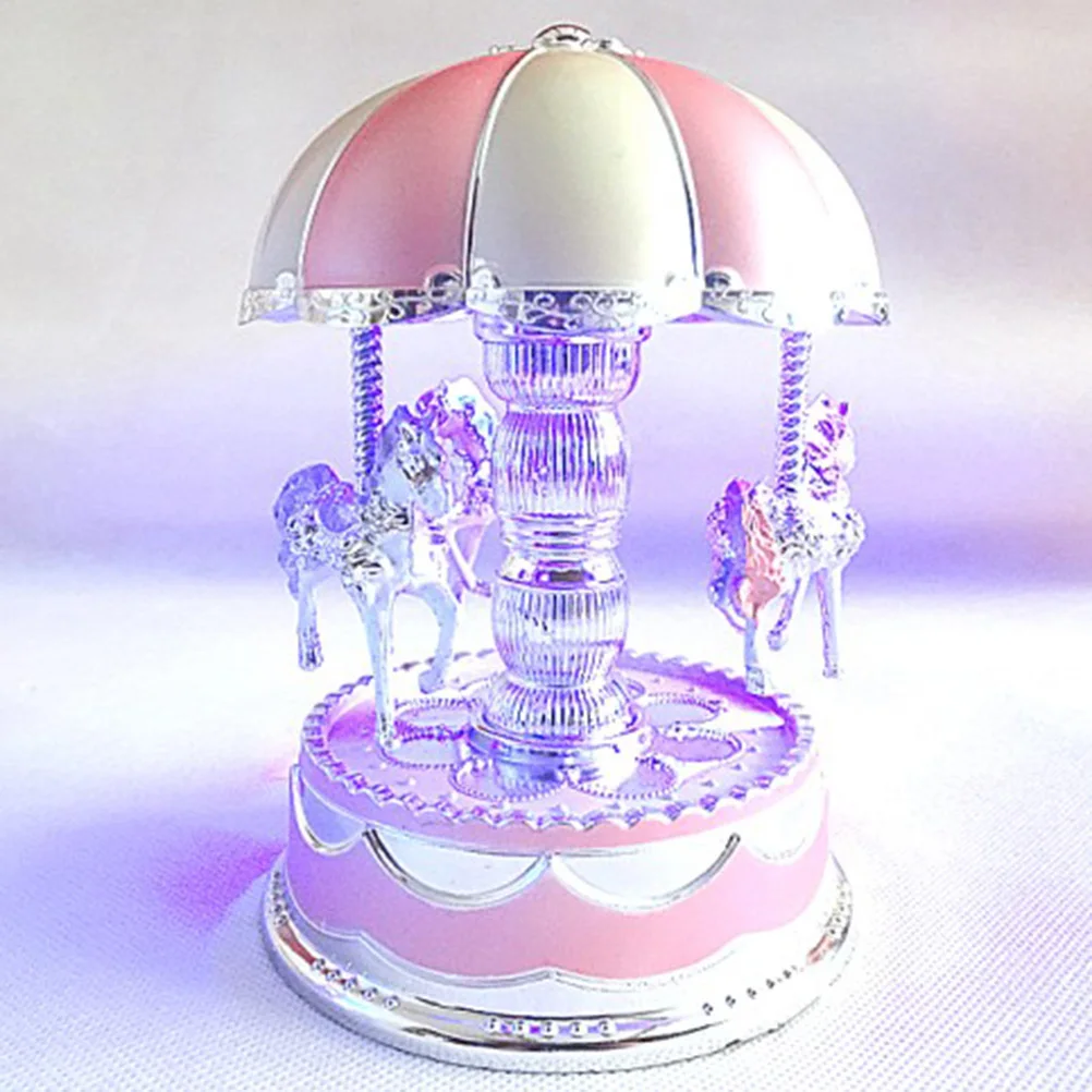 

Music Box Rotate Led Light Luminous Luxury Romantic Decoration Wedding Luxury Music Box Birthday Gift Purple