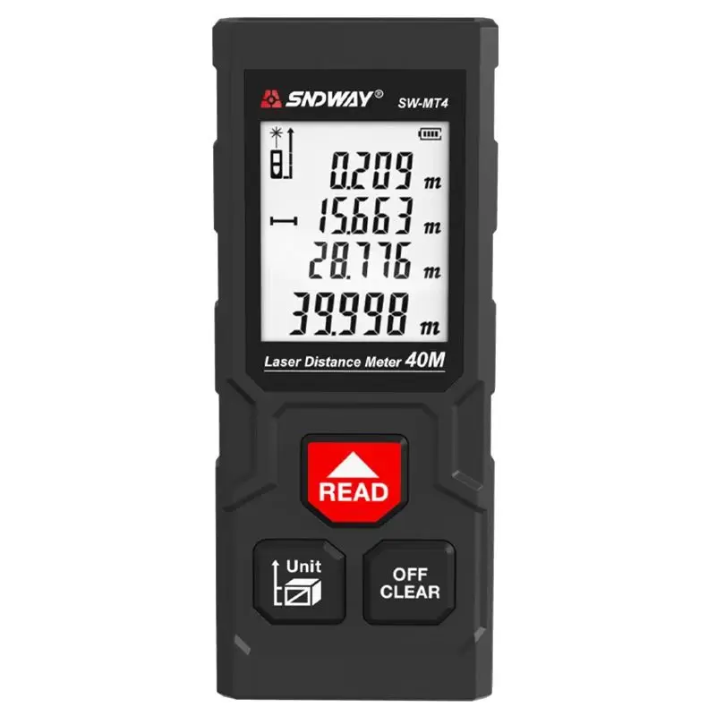 SNDWAY SW-MT4 Economic Digital Laser Distance Meter Laser Tape Measure 40m