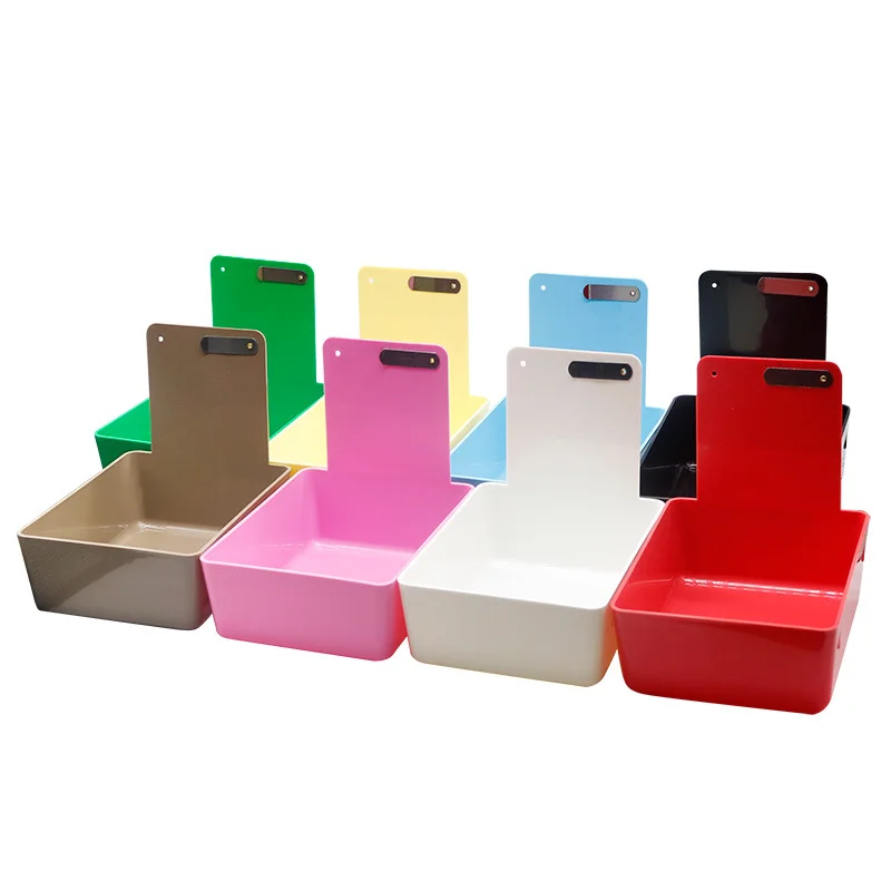 1pc Dental Lab Storage Box Colourful Plastic Work Tray With Clip Holder Tooth Mold Turnover Box Durable Container Dentistry Tool