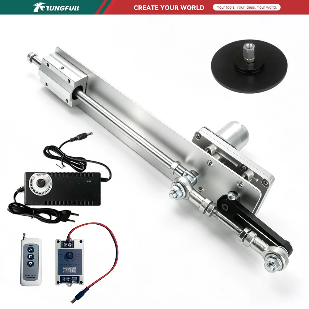 TUNGFULL 6-20CM Stroke Electric Lift Actuator Motorized Linear Actuator with Remote control for Adjustable Desk Bed Furniture