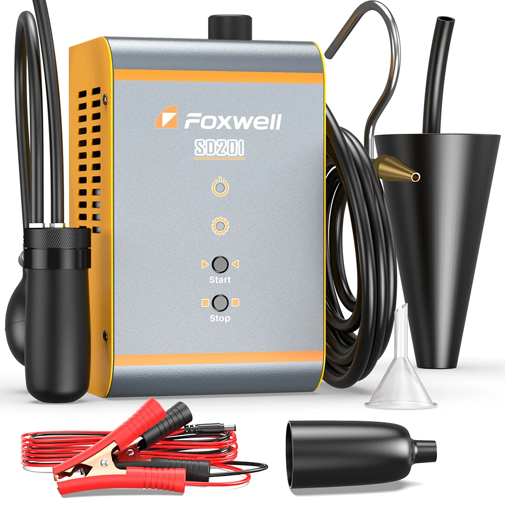 

Детектор утечек FOXWELL SD201 для автомобилей: тестер дымовых утечек, утечек в системе EVAP, топливных и масляных трубок, 12В, диагностический инструмент для авто