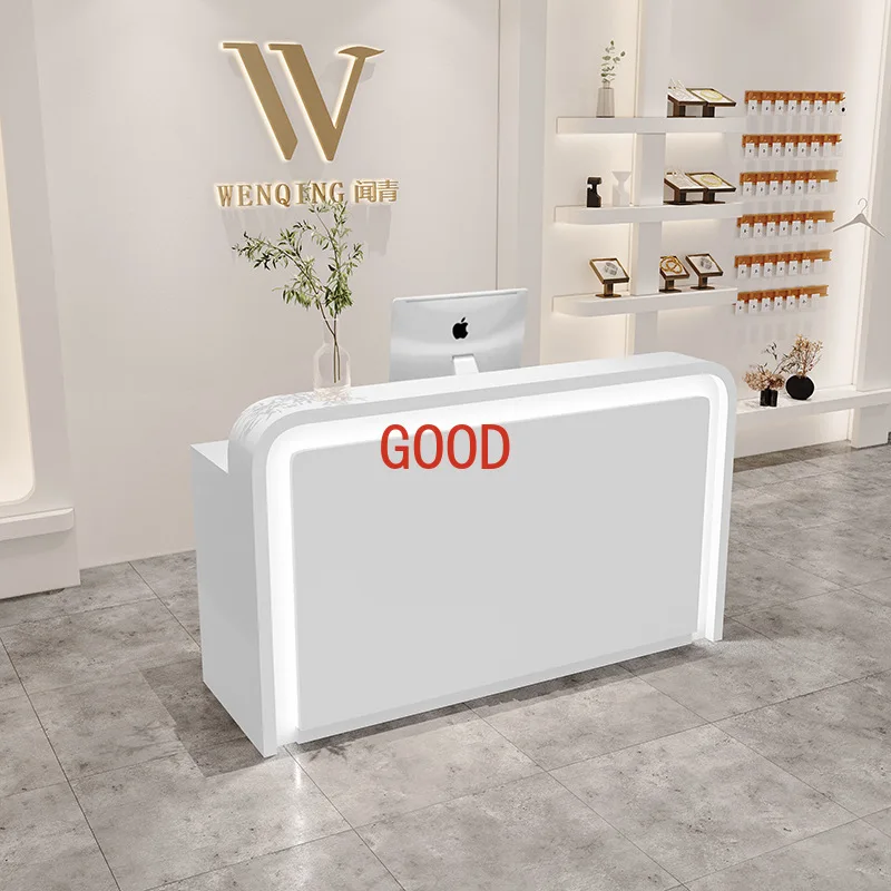 

Clothing store bar checkout page Small and simple hair beauty salon Pet front desk Reception table