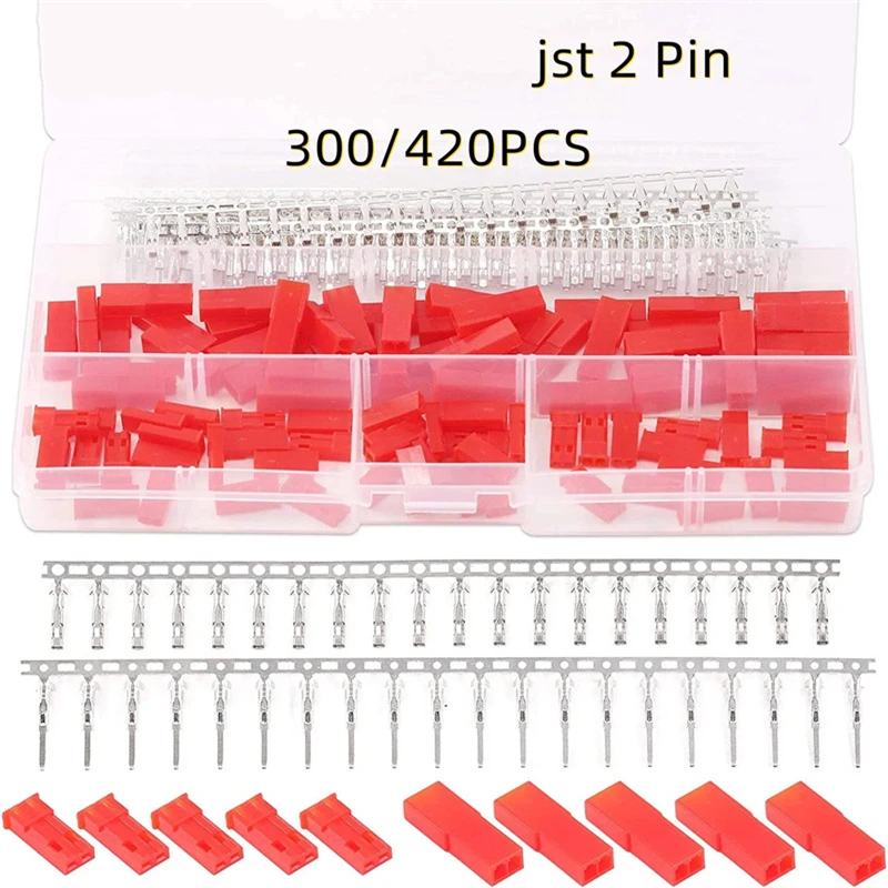 Conector de encaixe JST, terminal de encaixe, encaixe masculino e feminino, 300 PCs, 420PCs