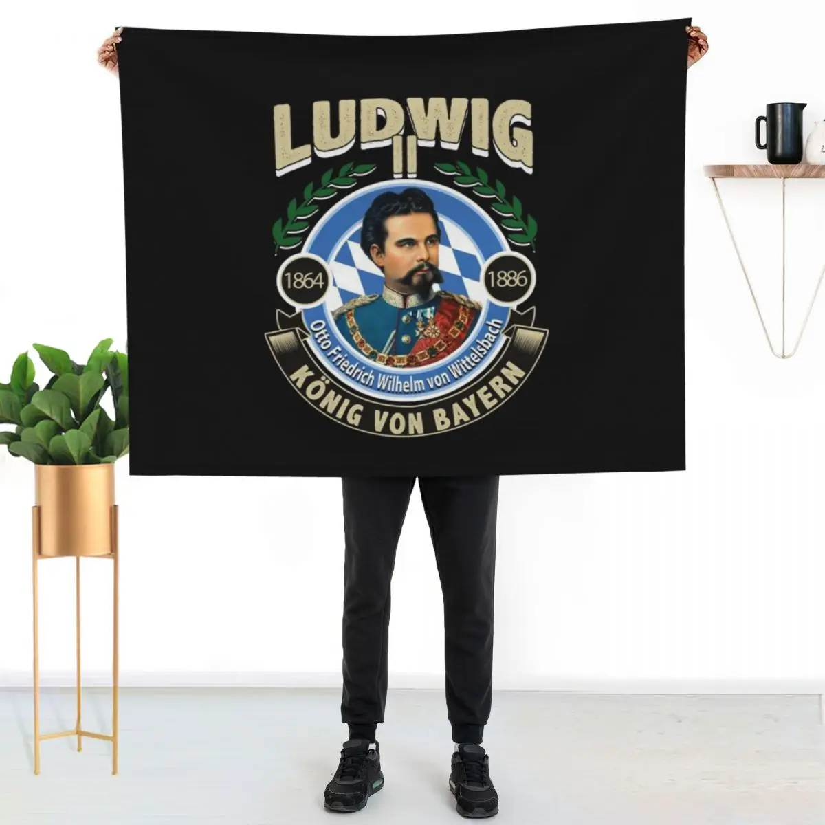 LUDWIG II - KING OF BAVARIA Throw Blanket cosplay anime Bed Fashionable sofa bed Summer Beddings Luxury Brand halloween Blankets