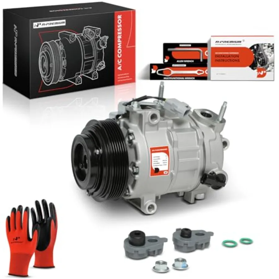 

Air Conditioner AC Compressor with Clutch for Ram 1500 5.7L 2014-2018 and Ram 1500 Classic 5.7L 2014, 7SBH17C Style, Aluminum H