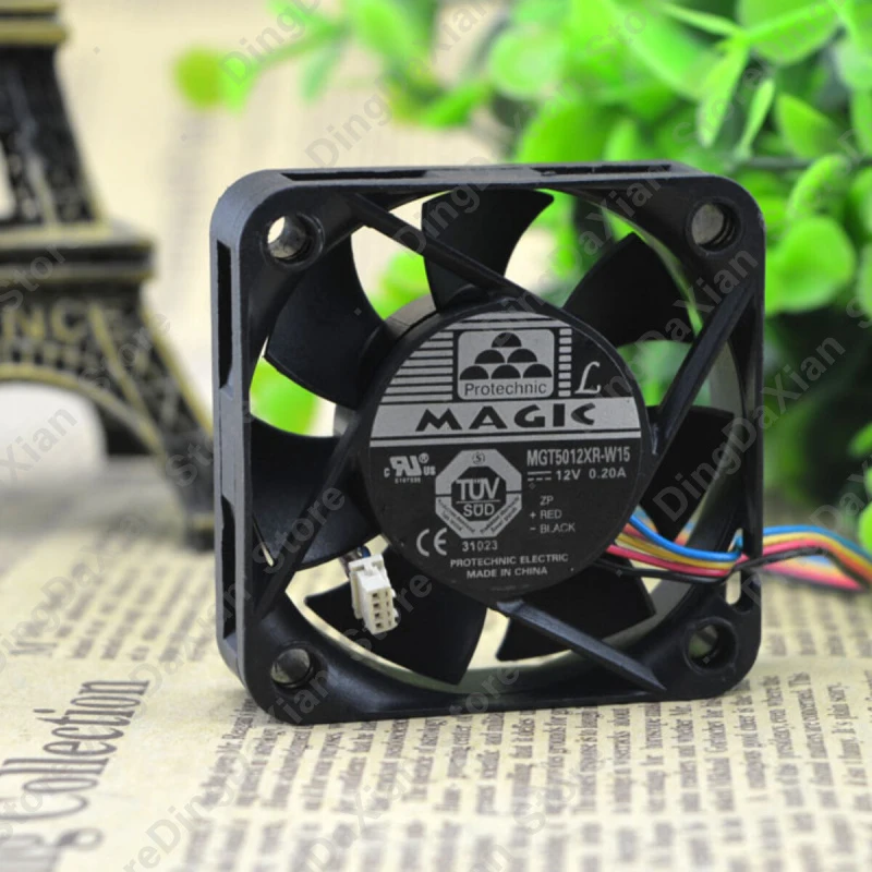 X 1PCS For MAGIC MGT5012XR-W15 | 12V 0.20A | 5CM | Micro Industrial Chassis Cooling Fan