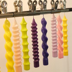 Twisted Spiral Taper Candle Mold DIY Aromatic Candle Silicone Mold Handmade Candle Making Supplies Room Decor