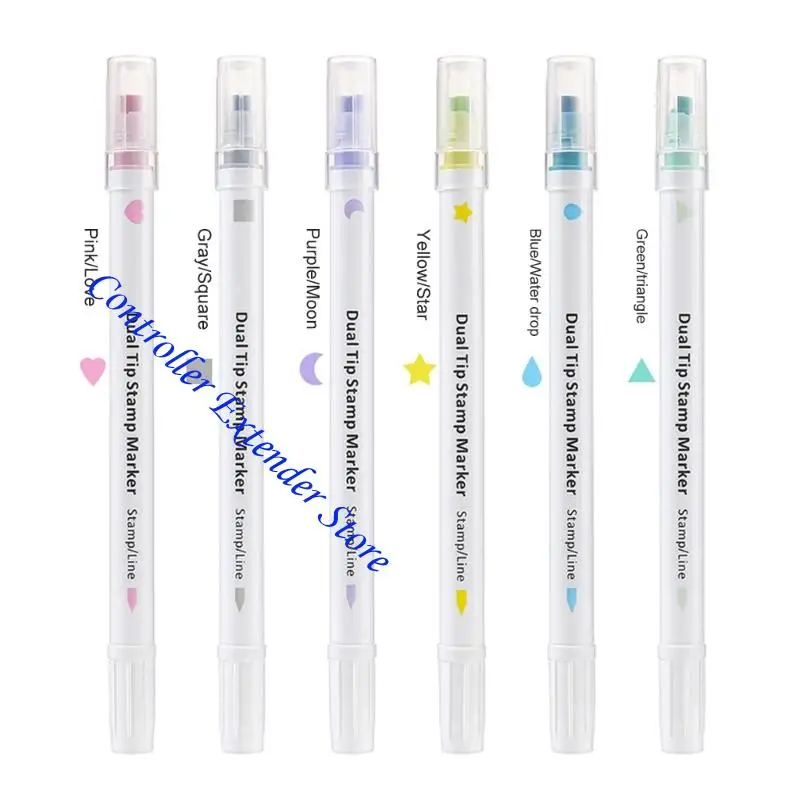 N84b 6pieces двойной головы акварели маркер 6 маркер цветовой маркер для рисунка для рисунка