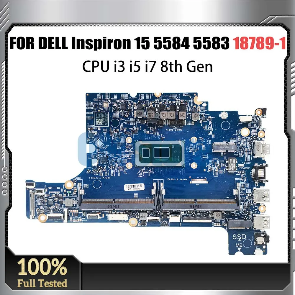 

Laptop Motherboard For Dell Inspiron 15 5583 5584 18789-1 0CXMX0 0F62D6 Notebook Mainboard With i3 8145U i5 8265U i7 8565U CPU