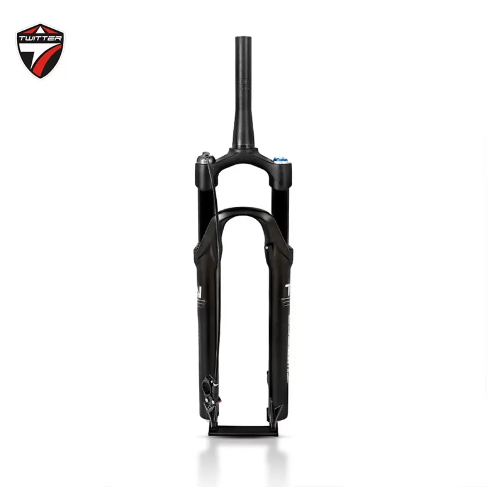Horquilla Delantera Personalizable para Bicicleta de Montaña Twitter de 27.5/29 Pulgadas, Corona de Aluminio, Suspensión de Aire Recta, 9mm, Alta Resistencia