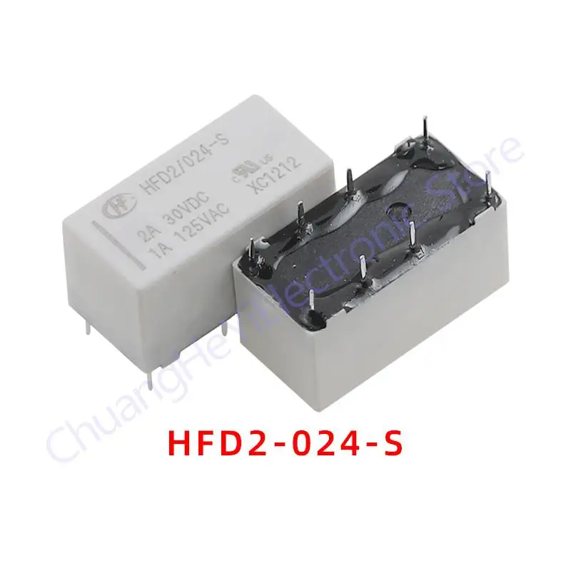 5ชิ้น/ล็อตใหม่รีเลย์ HFD2-005-S HFD2-012-S HFD2-024-S 8PIN 2A 5V 12V 24V รีเลย์