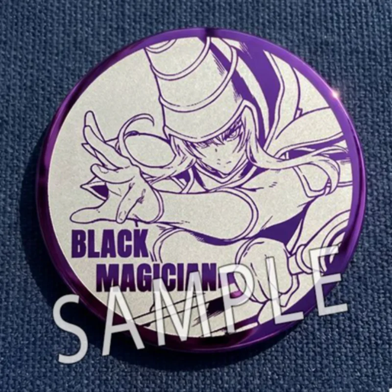 Fantasy Dragon Character Laser Engraved Metal Brooch 58mm Round Mirror Surface Stainless Steel Badge With Safety Pin Collectible