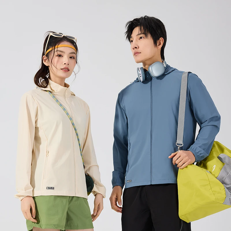 Outdoor Golf Sport UV Protection, Lightweight and Breathable Skin Clothing Fashionable Ice Silk Sunscreen Jacket for Couples