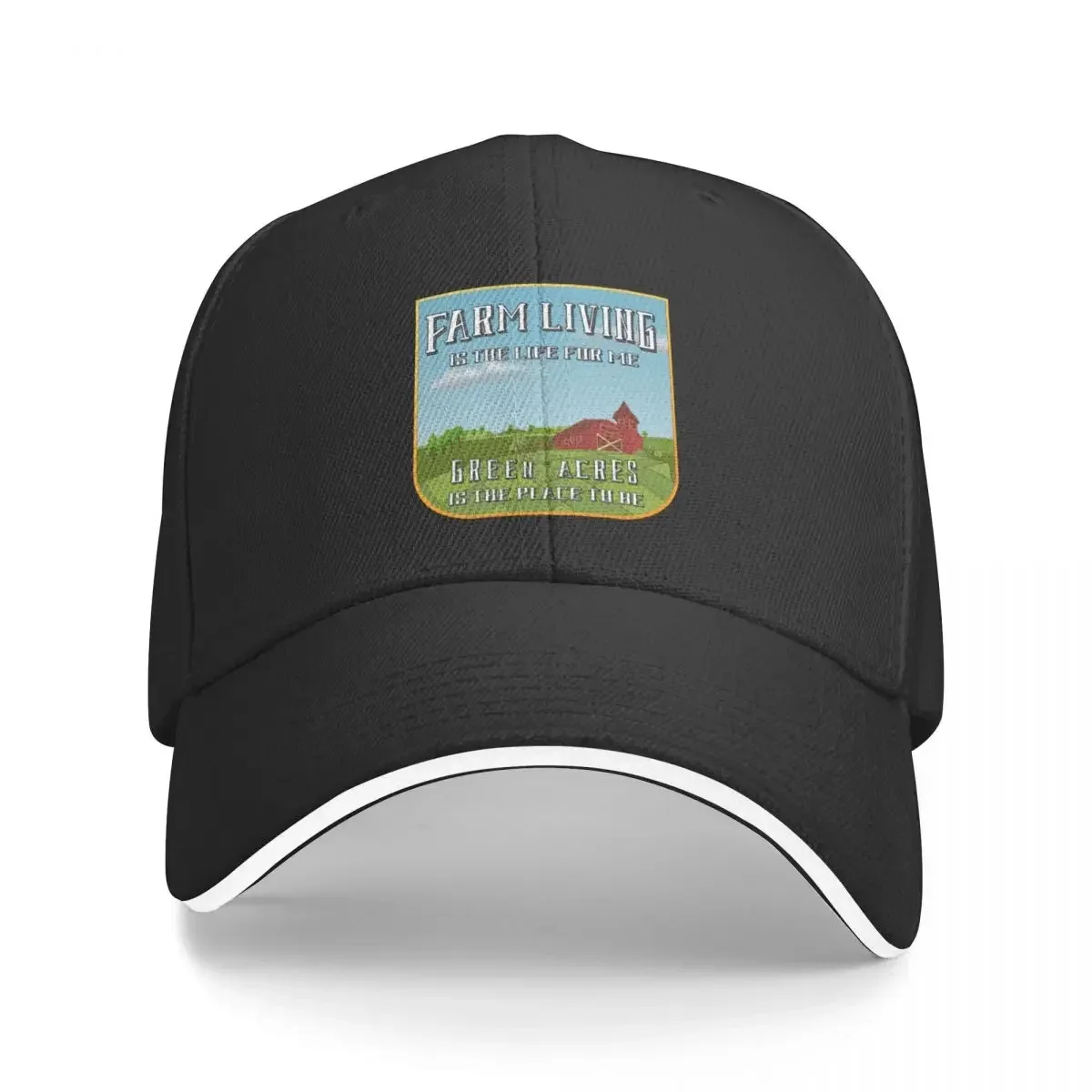 Farm Living Is The Life For Me, Green Acres Is The Place To Be Baseball Cap Gentleman Hat Trucker Hats For Men Women's