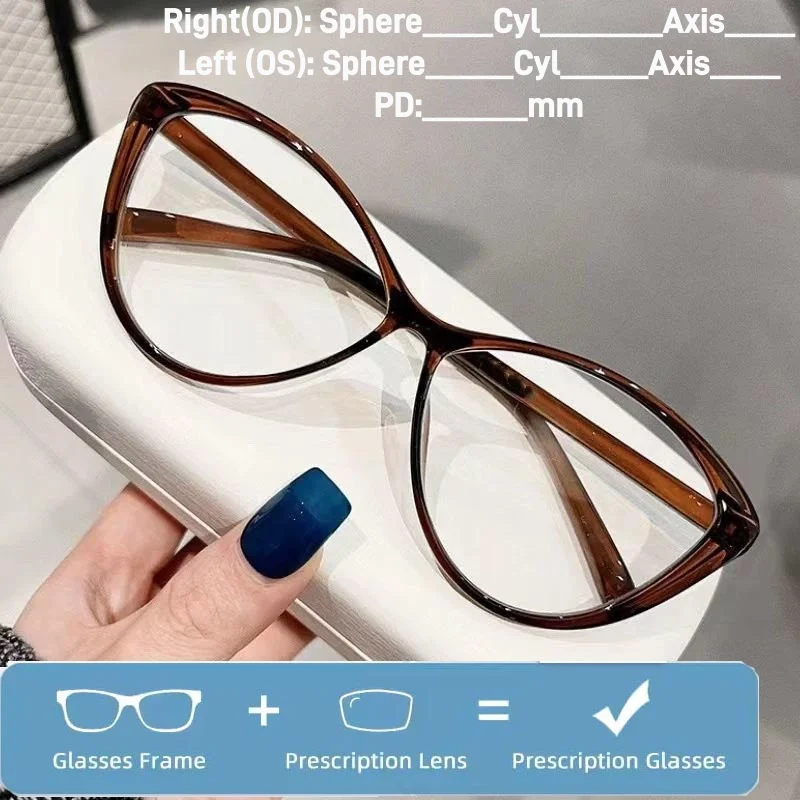 الرجعية القط العين الإطار وصفة طبية نظارات خمر مكافحة الضوء الأزرق حجب نظارات مخصصة للجنسين وصفة طبية قصر النظر نظارات