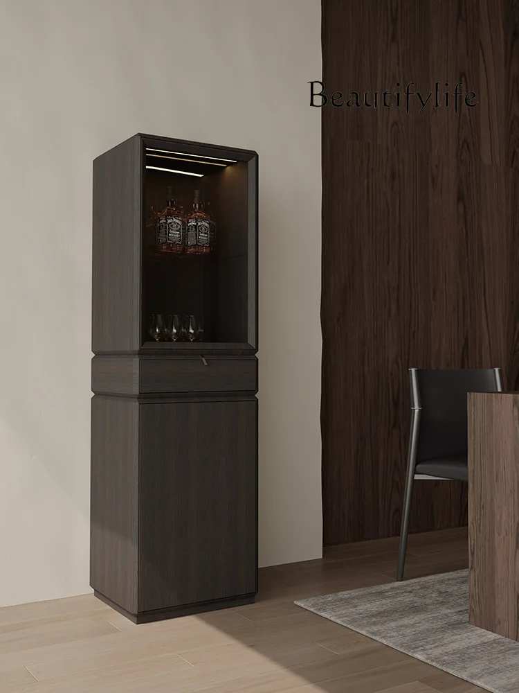 

modern simple solid wood decorative wine cabinet designer Italian minimalist living room storage dining side cabinet