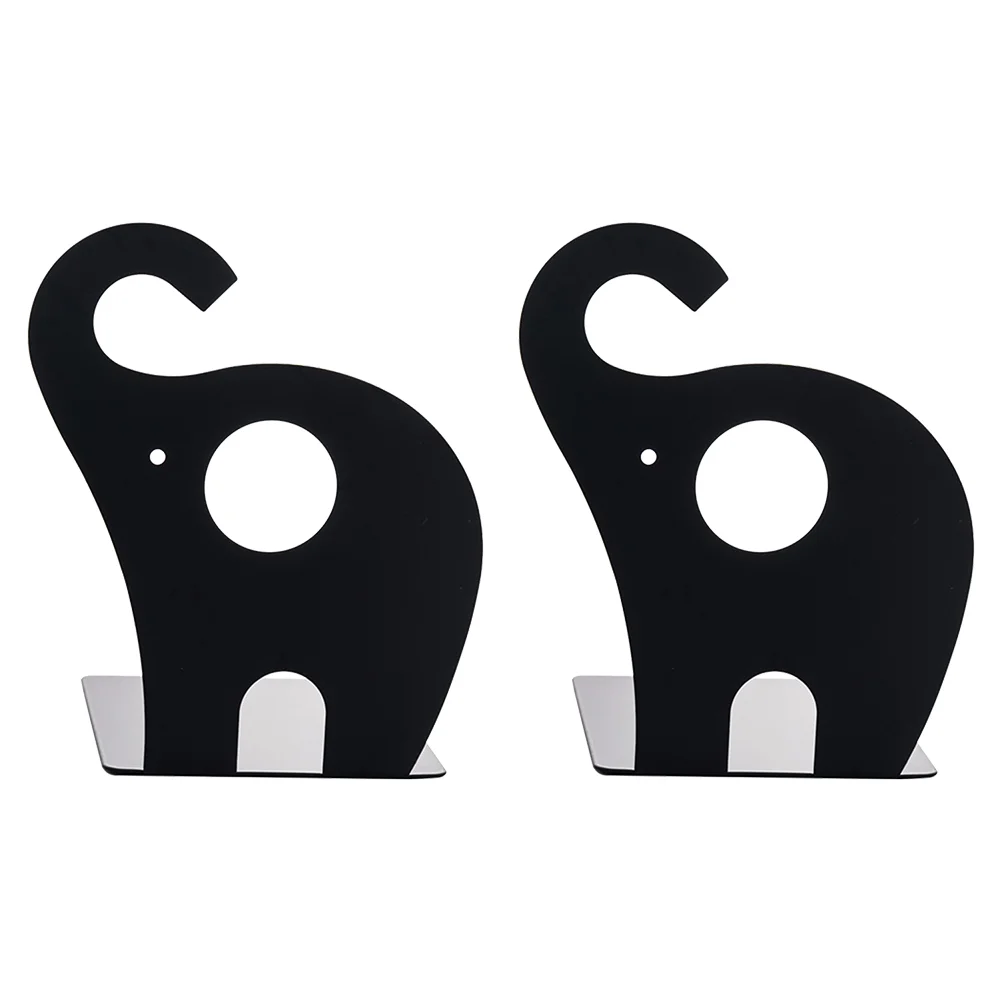 

Metal Book Supports Organiser Stand Table Top Bookshelf Decor Elephant Bookends