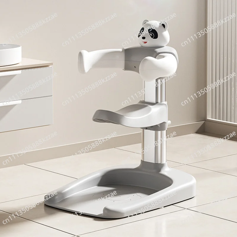 Baby Shower Stand Free-Standing Anti-Slip Adjustable Height Baby Bath Support Toddler Shower Stand Assist Holder For 8-36 Months