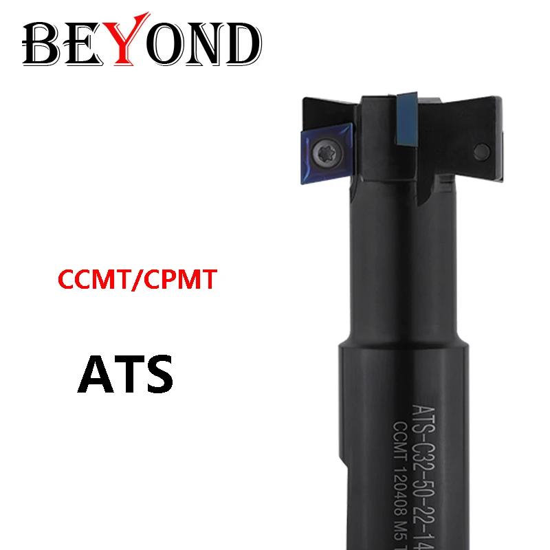 BEYOND ATS T Slot Milling Cutter Shank CNC Groove Tool Holder 21 25 32 36 40 50 60 mm use CPMT CCMT Carbide Inserts End Mill