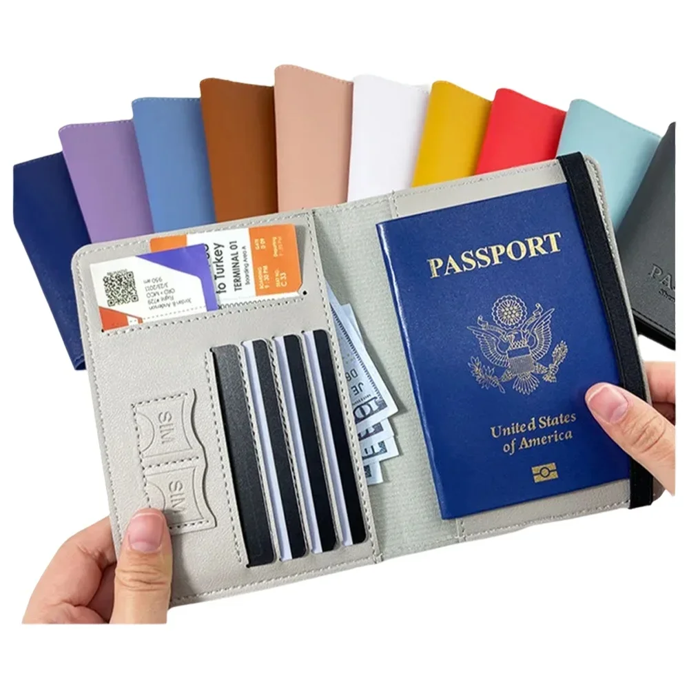 

Модные деловые обложки для паспортов для женщин и мужчин, многофункциональный чехол-кошелек из искусственной кожи для удостоверений личности и банковских карт, дорожные аксессуары