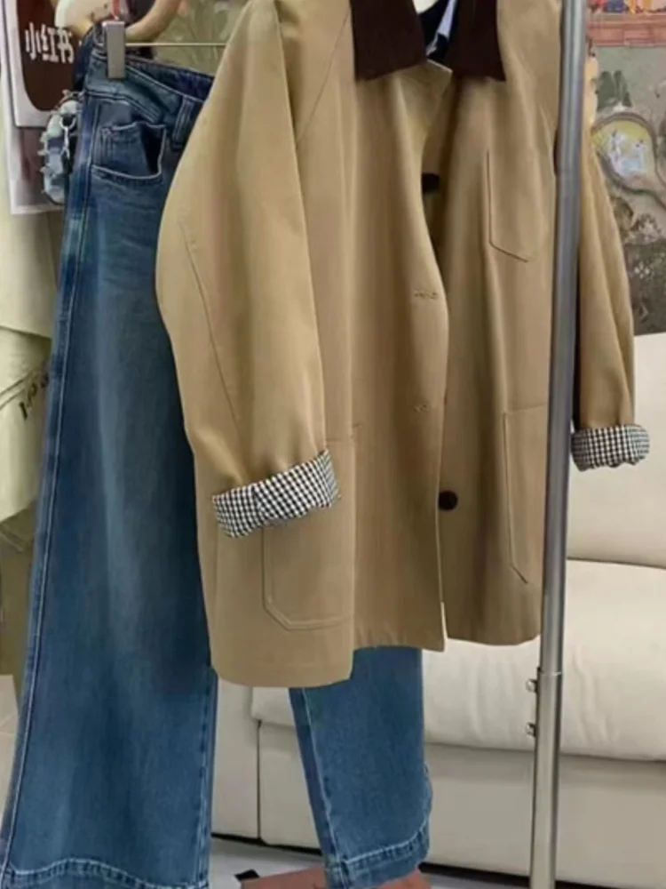معطف ort Jaet للسيدات كاجوال كوري Sle شتوي وصل حديثًا قميص فريد من نوعه عالي الجودة للتنقل فضفاض مناسب