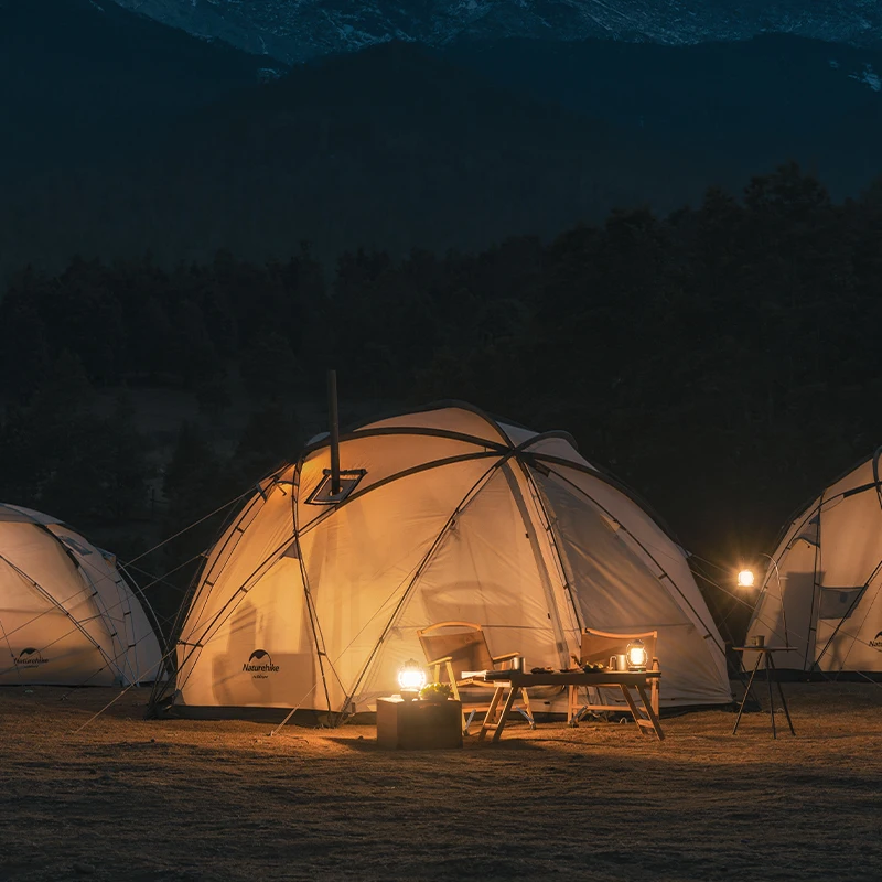 

Outdoor camping weatherproof and rainproof large hemisphere tent