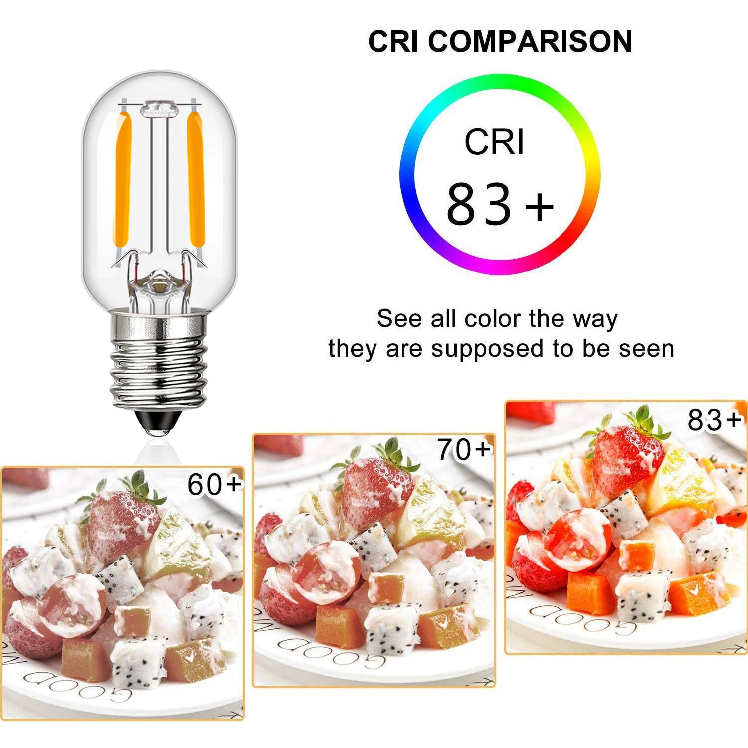 Tubular Led Bulb T20 Mini Night Light 1W E12 E14 Base Pendant Replacement Bulb Warm White Cold White 6000K Dimmable Edison Lamps