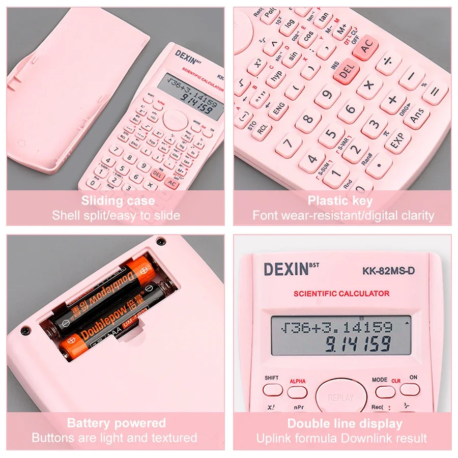 Scientific Digital Calculator Multifunctional Portable Exam Special Solid Color School Office Supplies Student Stationery