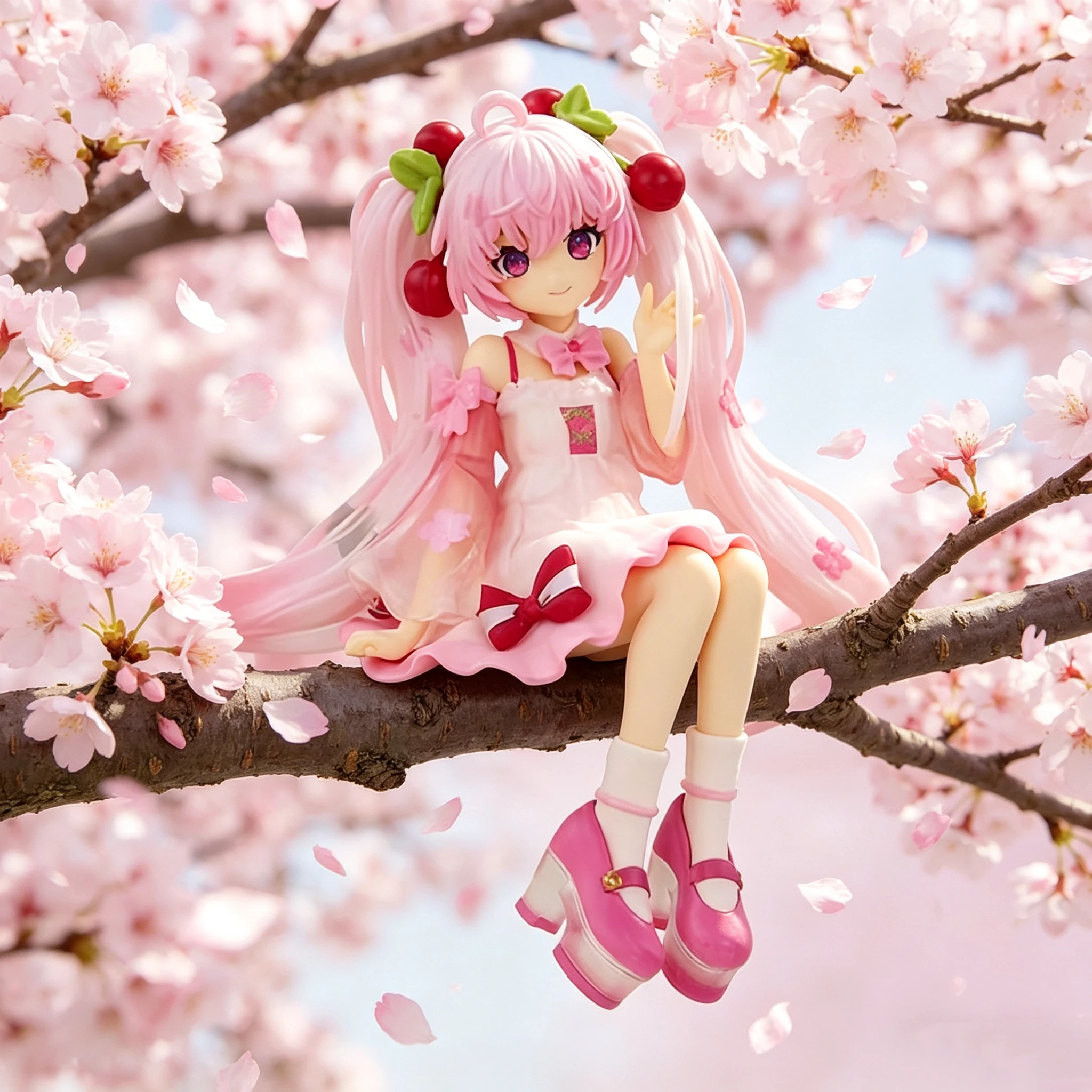 Hatsune Miku Sakura Miku Anime Action Figures Model Collection Toy Hatsune Miku Cute Handmade PVC Model Kawaii Gift