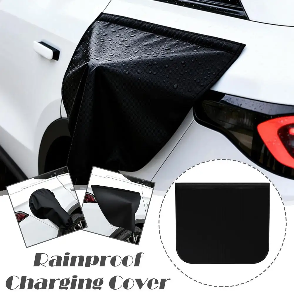 

Waterproof EV Charging Port Cover Oxford Cloth Magnetic Rain & Snow Protector for Electric Car Charger Dustproof Easy Install