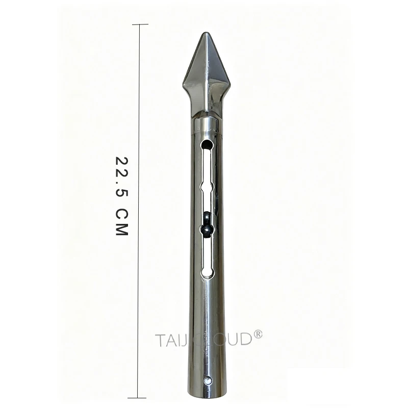 

Wushu Spear Head with Red Tassel - Kung Fu Performance & Training Spear Tip for Competition & Qigong