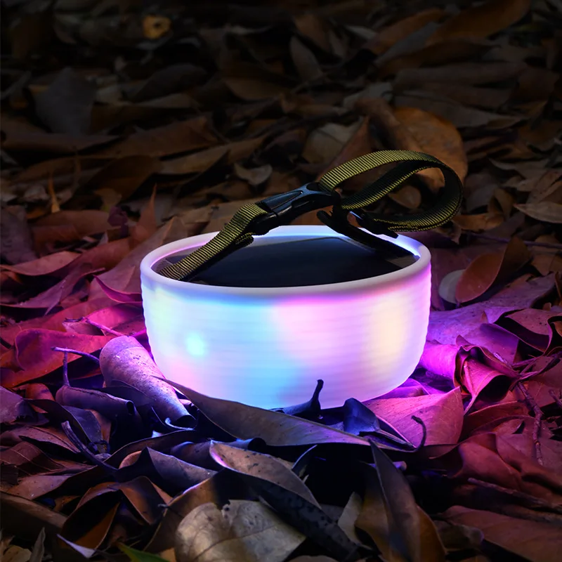 Outdoor solar camping light, portable, lightweight USB output, multifunctional handheld colorful atmosphere night light
